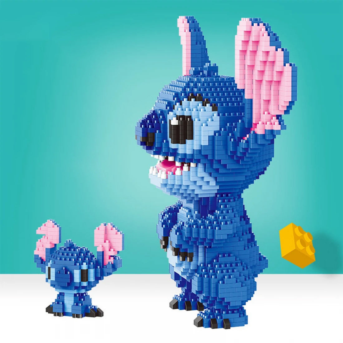 Stitch e Mini Stitch - Blocos de Montagem, 2300+ Micro Peças 3D da Personagem Lilo & Stitch Stitch e Mini Stitch - Blocos de Montagem, 2300+ Micro Peças 3D da Personagem Lilo & Stitch
